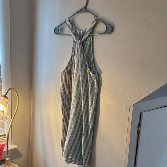 VTG O'Neill Blue and White Backless Dress - Picture 1 of 5